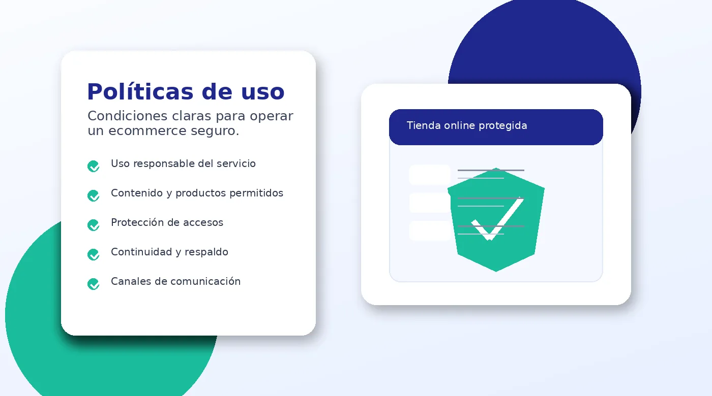 Políticas de uso para una tienda online segura y administrable